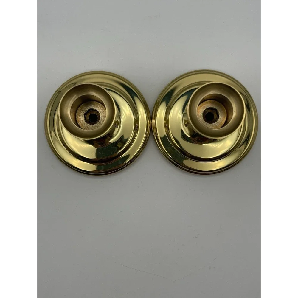 Brass Candlestick Baldwin Classics USA Round Base Solid VTG ‎ 1988 No. 7200